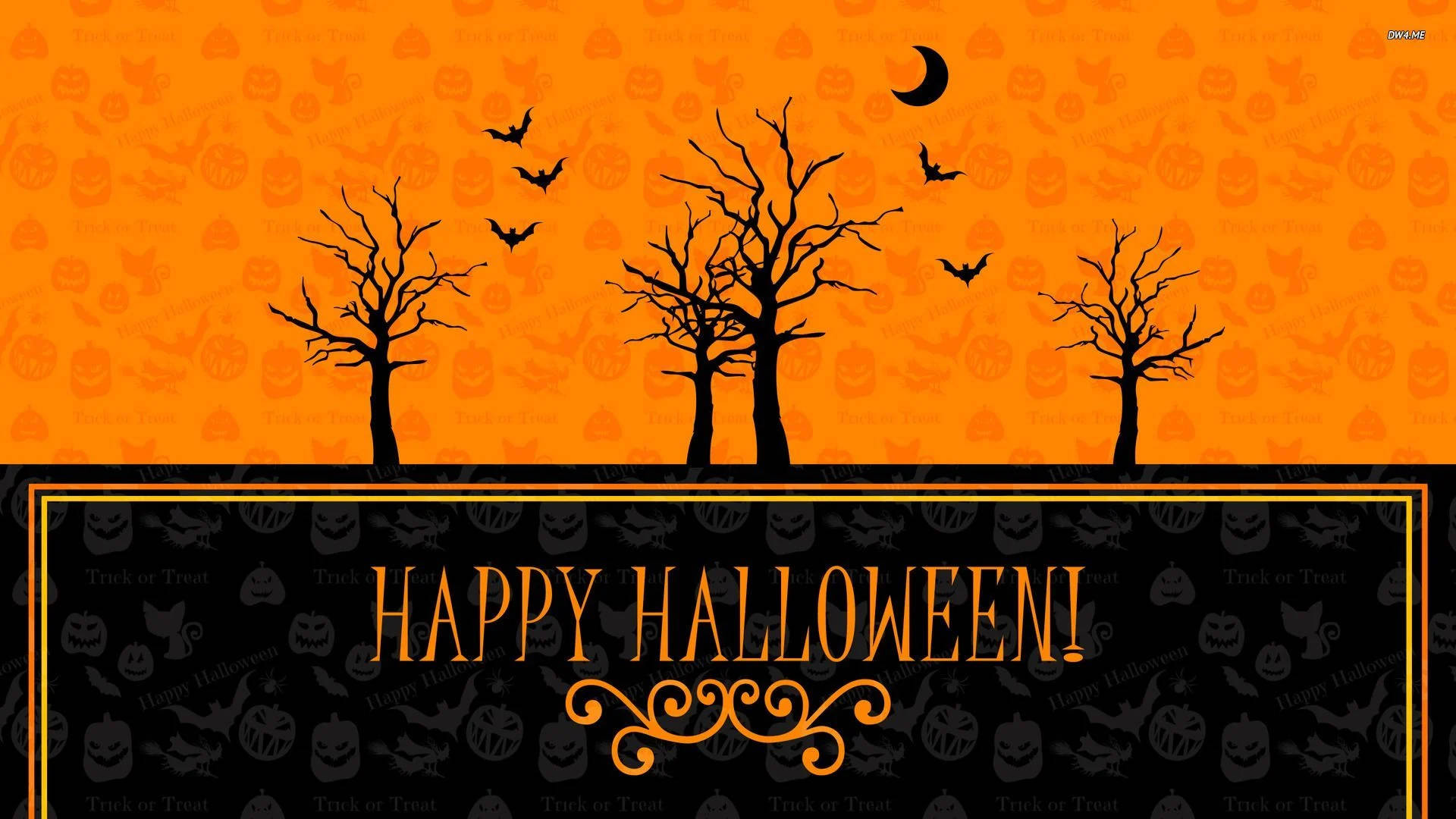 Happy Vintage Halloween Poster Background