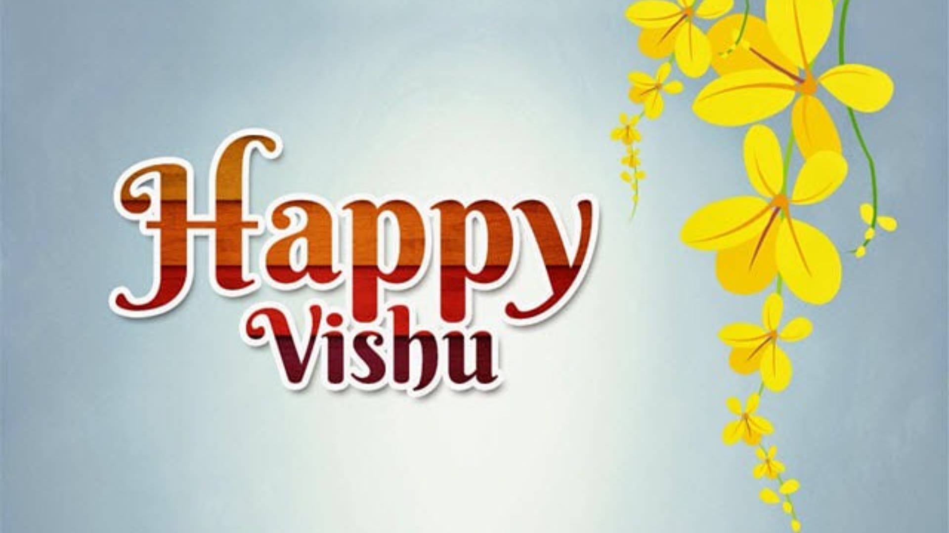 Happy Vishu Greeting Gradient Gray Background Background