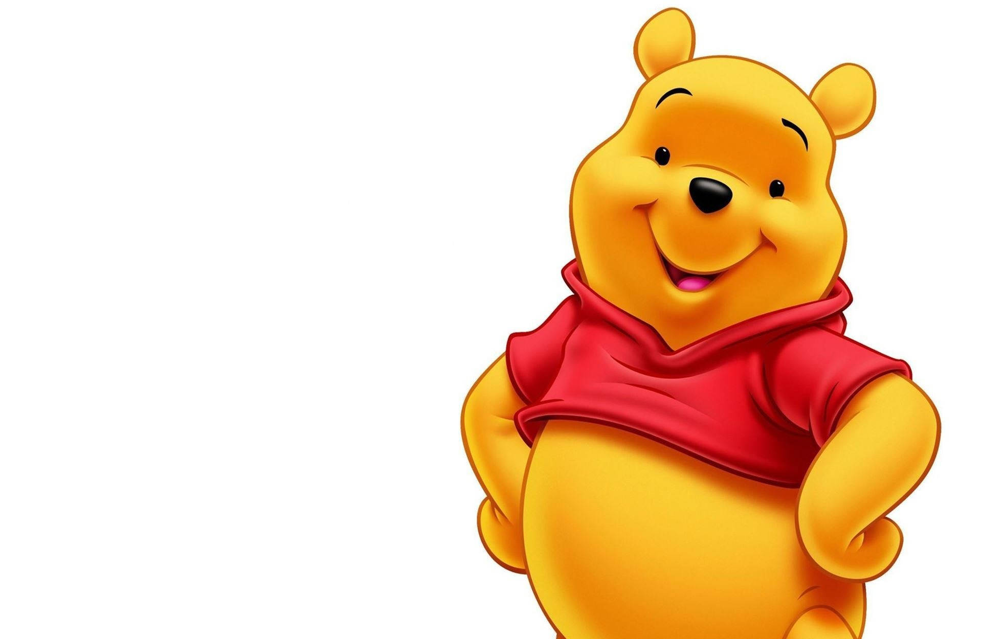 Happy Winnie-the-pooh In White