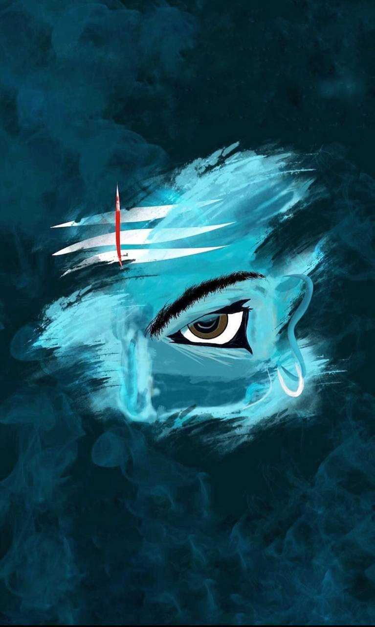 Har Har Mahadev Shiva Eye Background