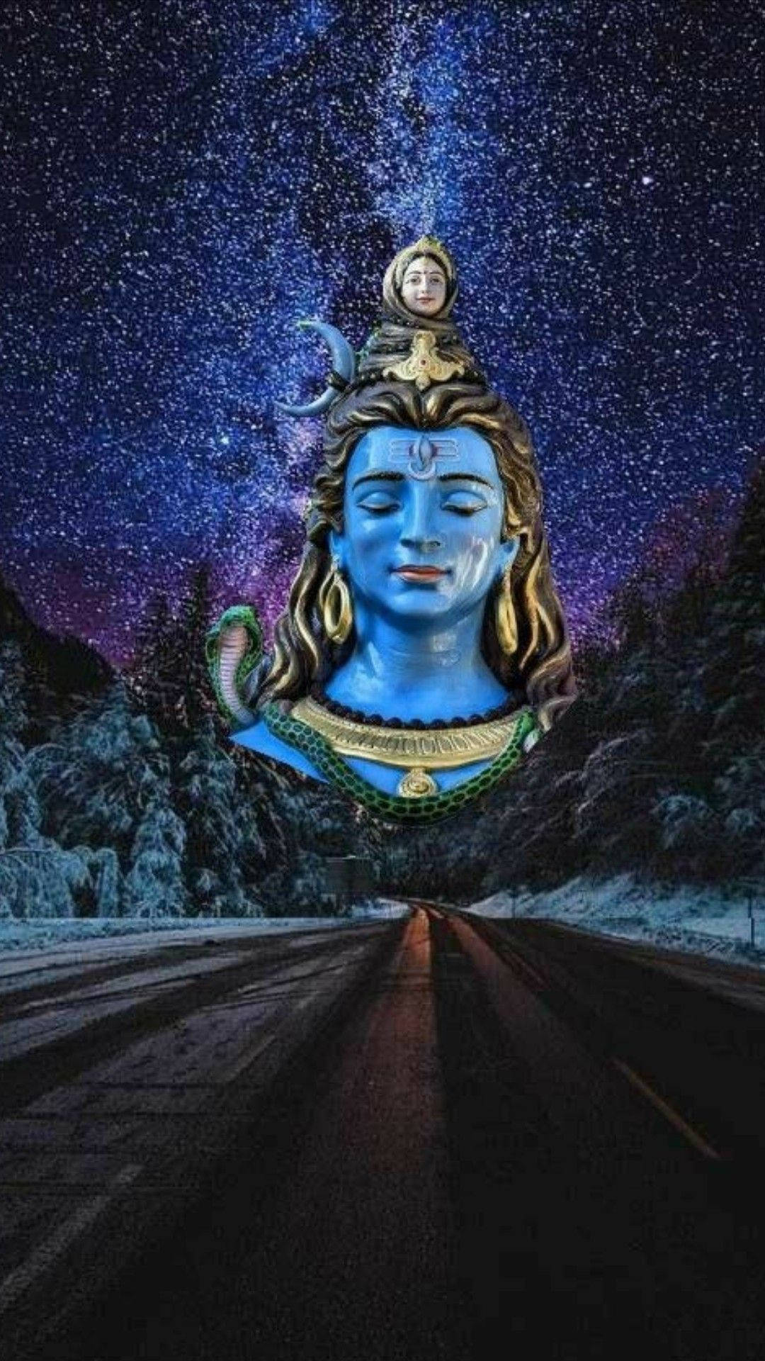 Har Har Mahadev Shiva Head Background