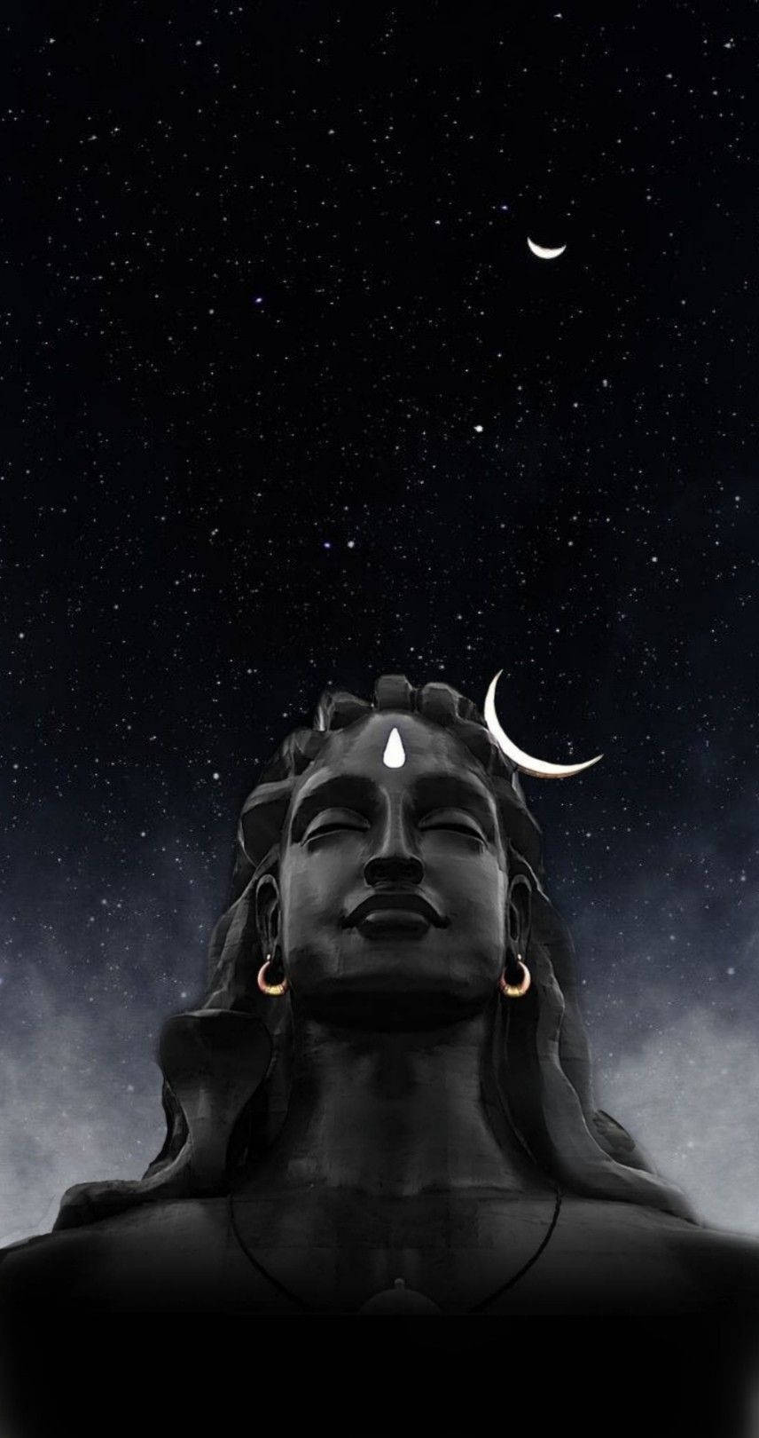 Har Har Mahadev Statue Head Background
