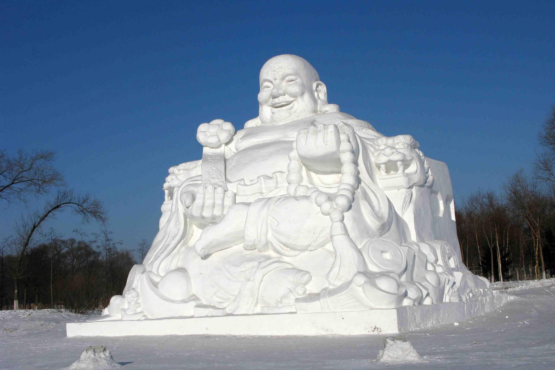 Harbin Buddha Sculpture Background