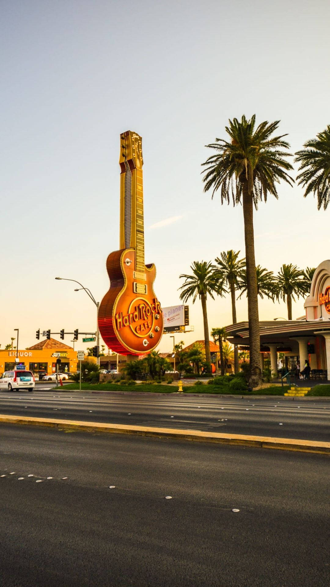 Hard Rock Cafe Guitar In Vegas Iphone Background