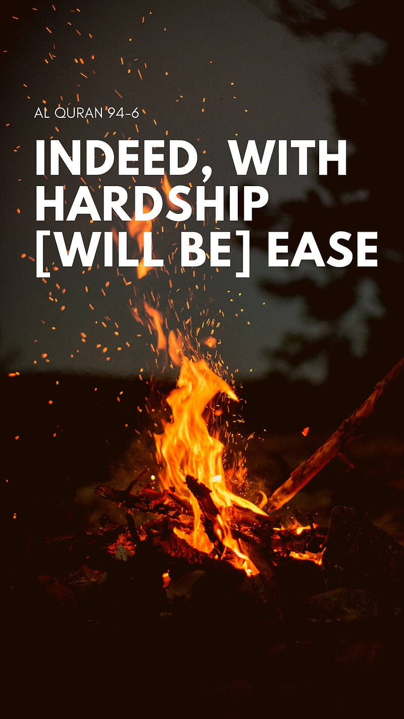 Hardship Quote With Indeed Word Background