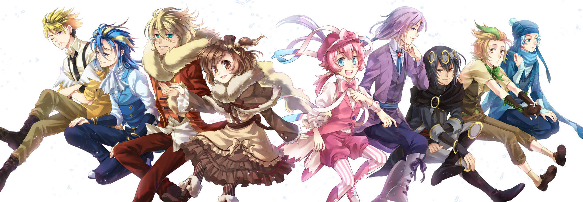 Harem Eevee Evolutions Human Background