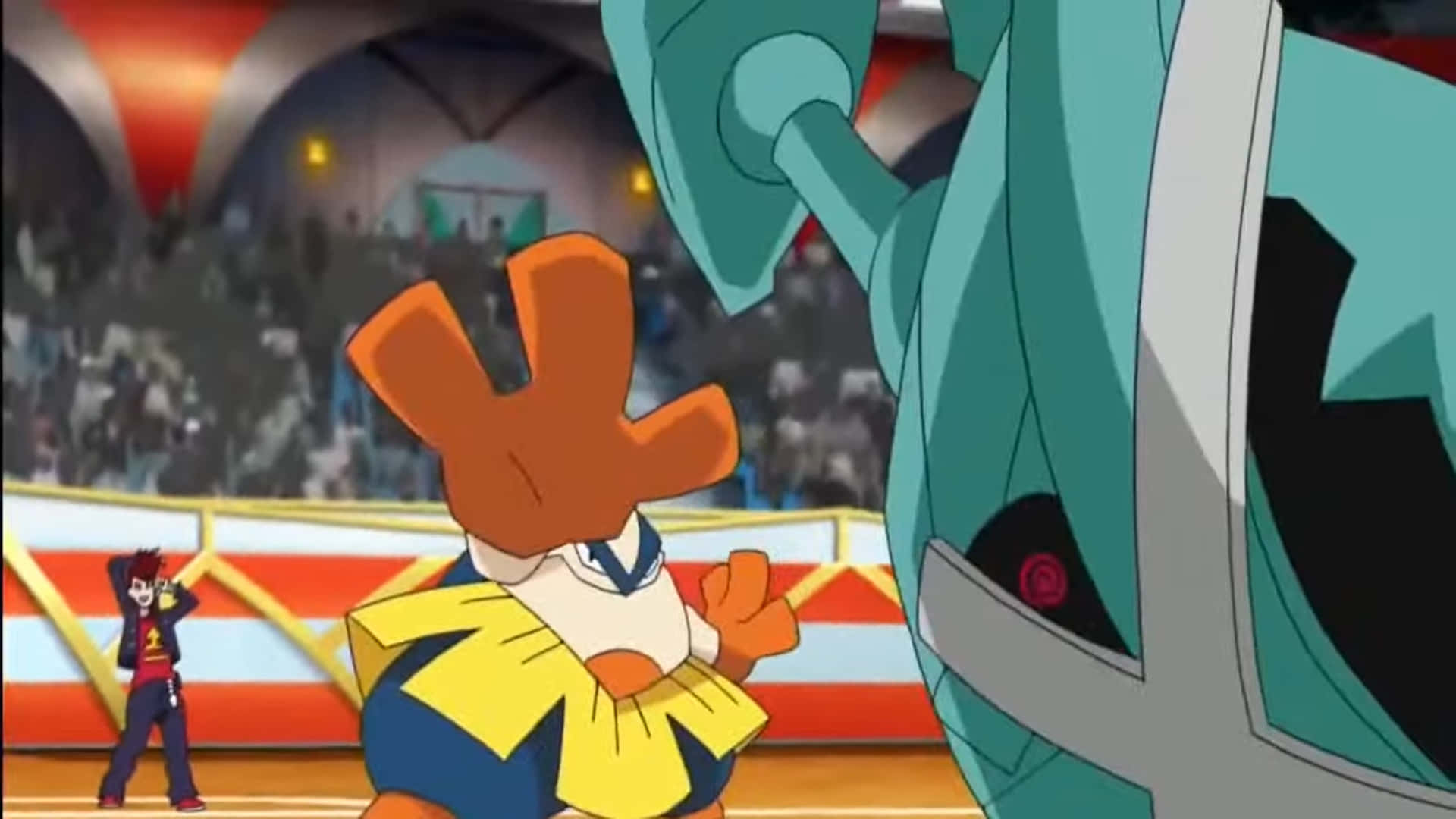 Hariyama Against Metagross Background