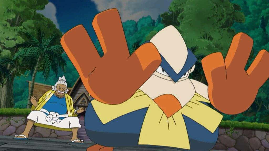 Hariyama In Field Background