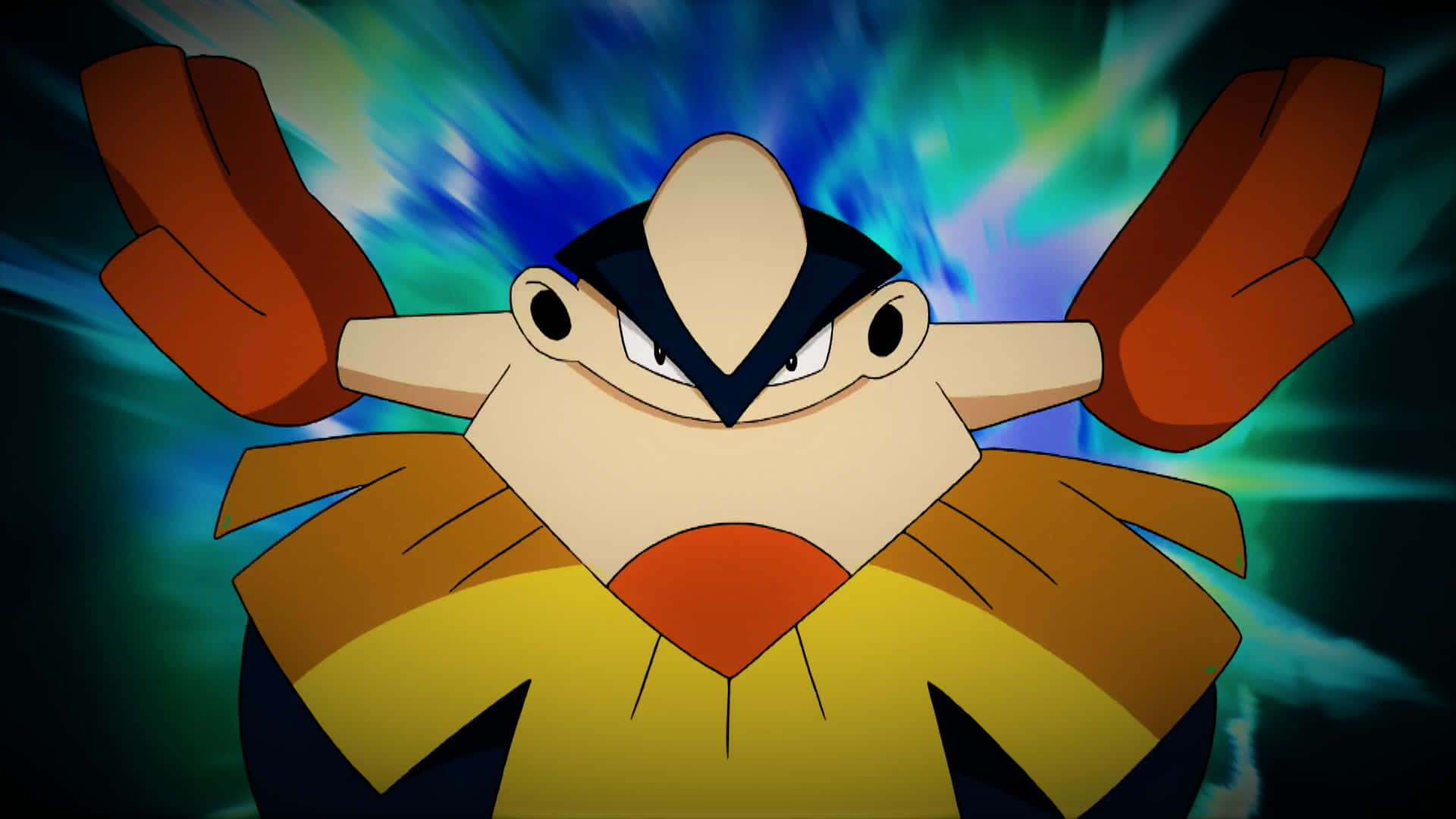 Hariyama With Trippy Background Background