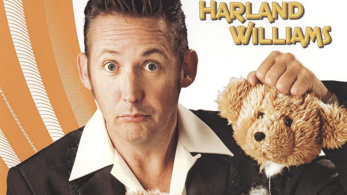 Harland Williams Comedianwith Teddy Bear Background