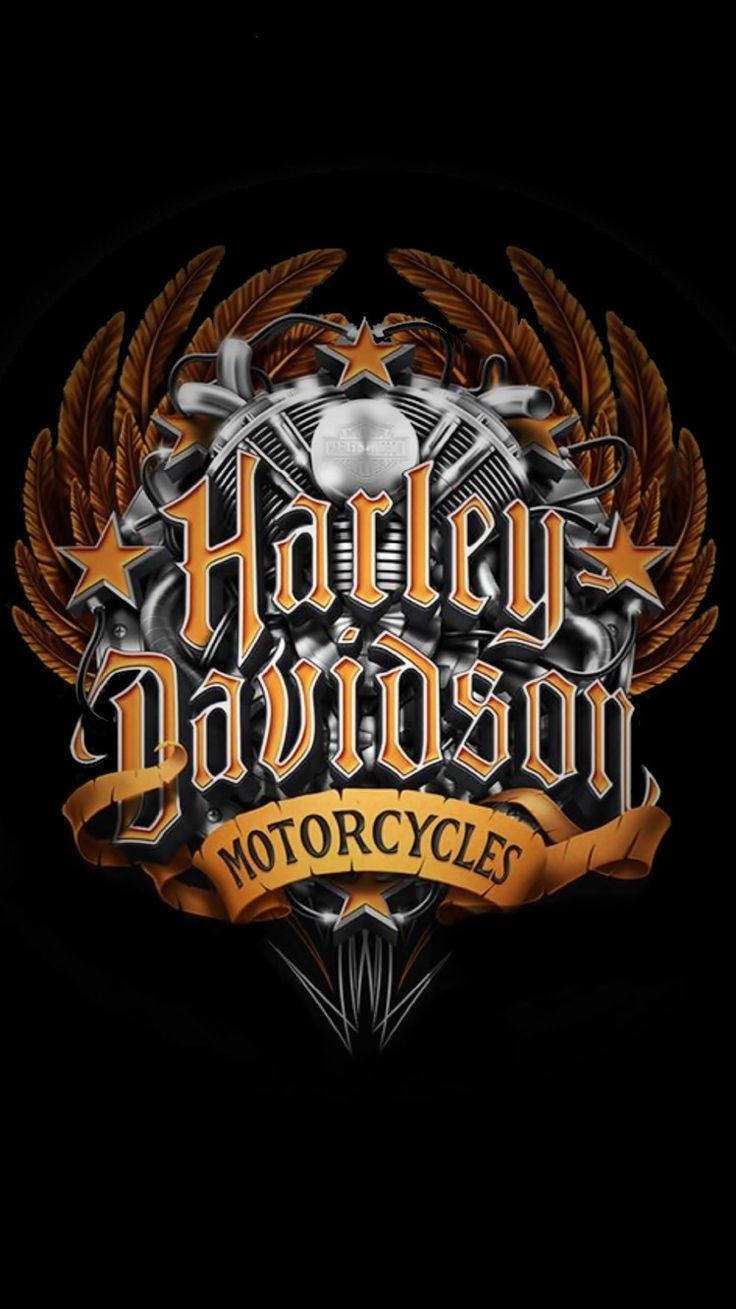 Harley Davidson Calligraphy Art Background