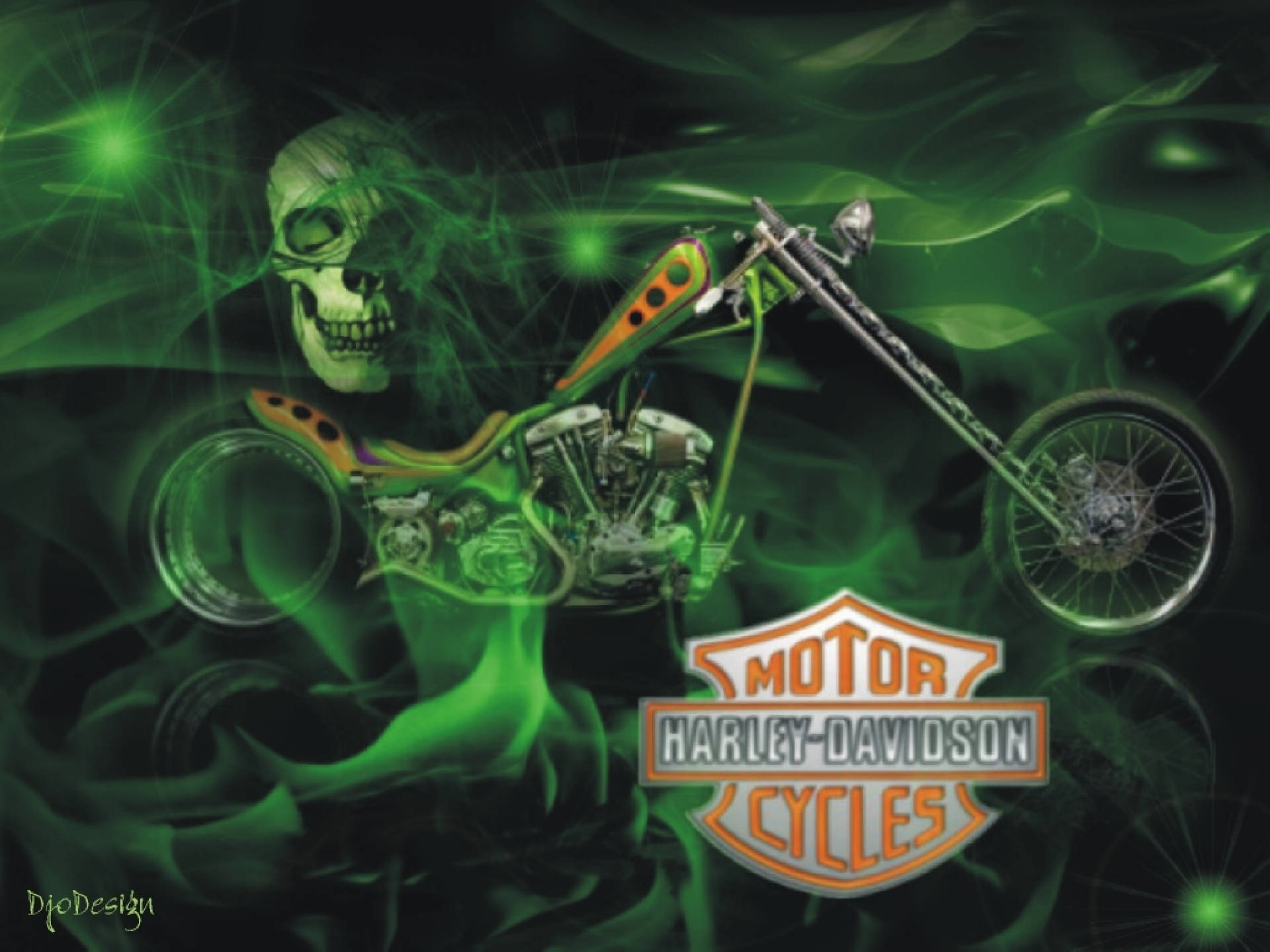 Harley Davidson Chopper Wallpaper Background