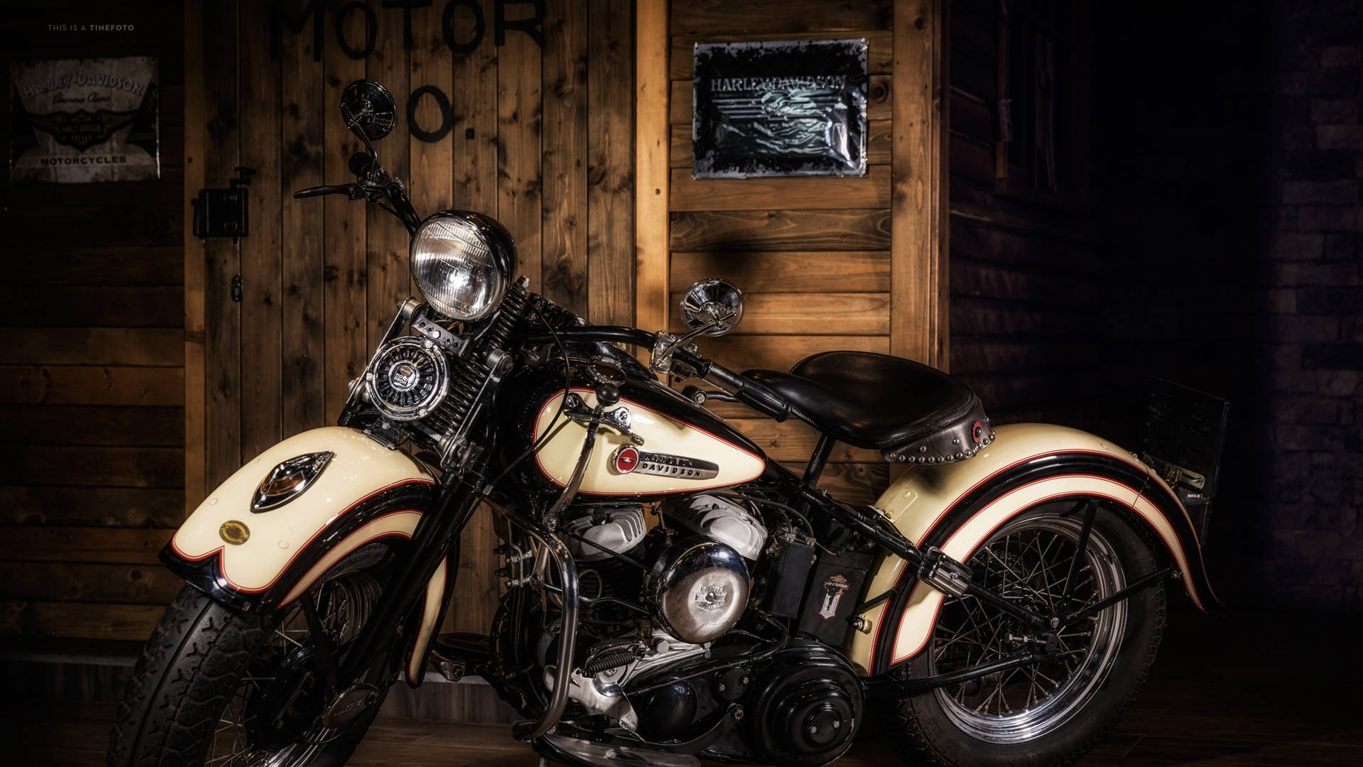 Harley Davidson Logo Classic Motorbike Background