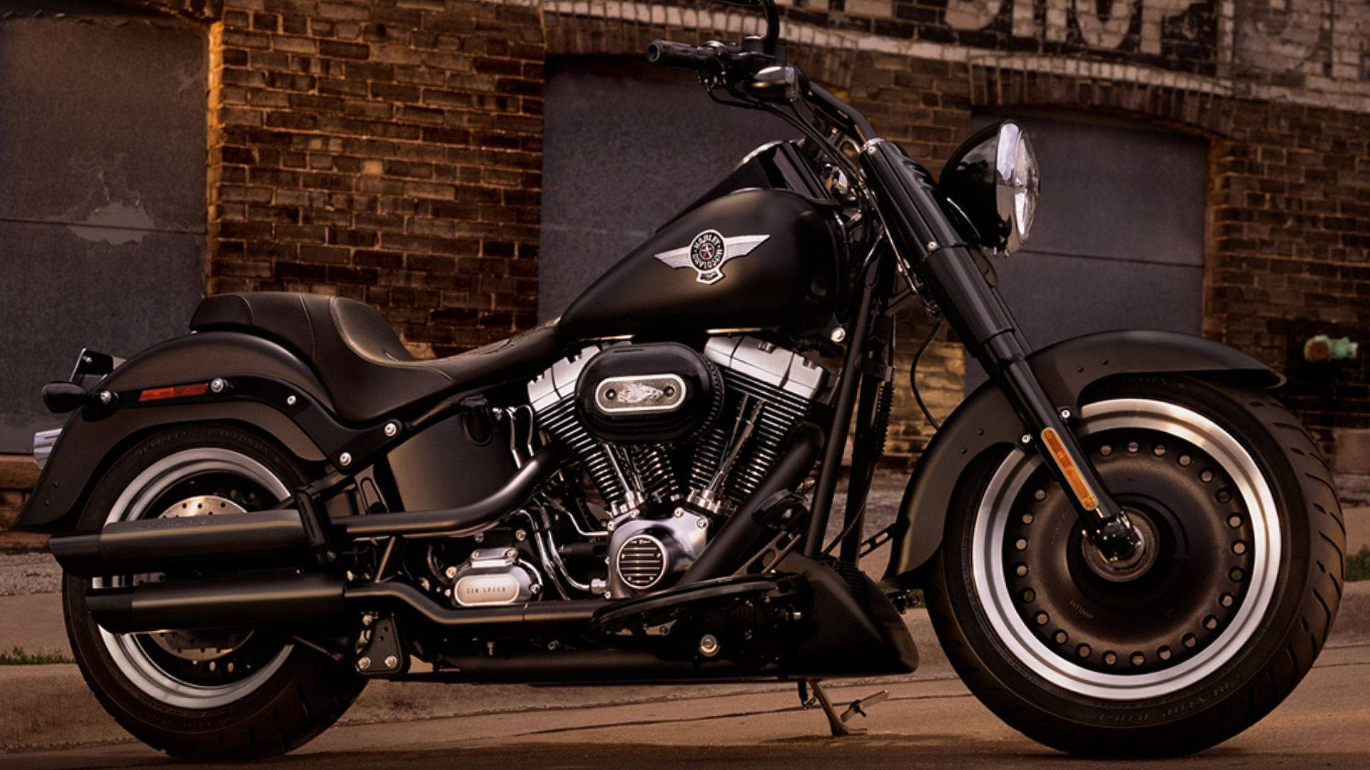 Harley Davidson With Unique Rims Background