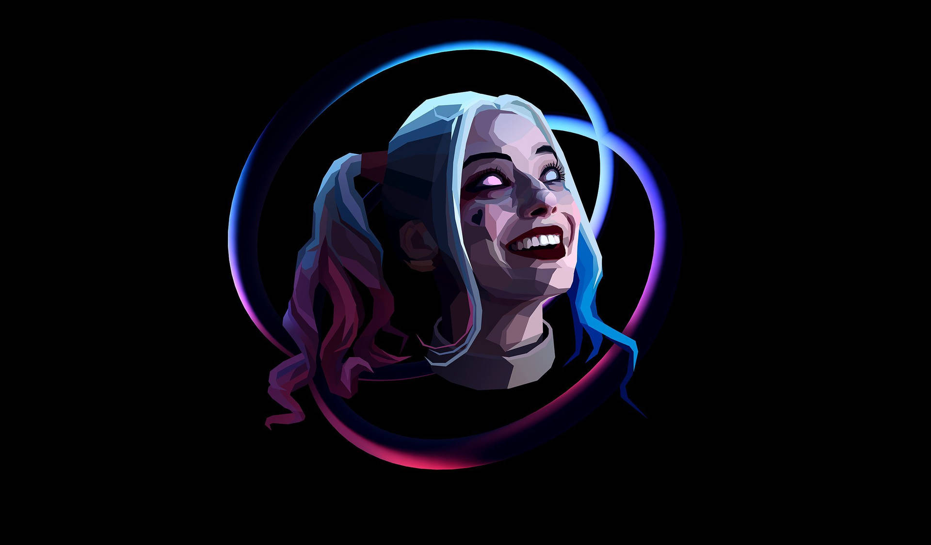 Harley Quinn Abstract Art Background