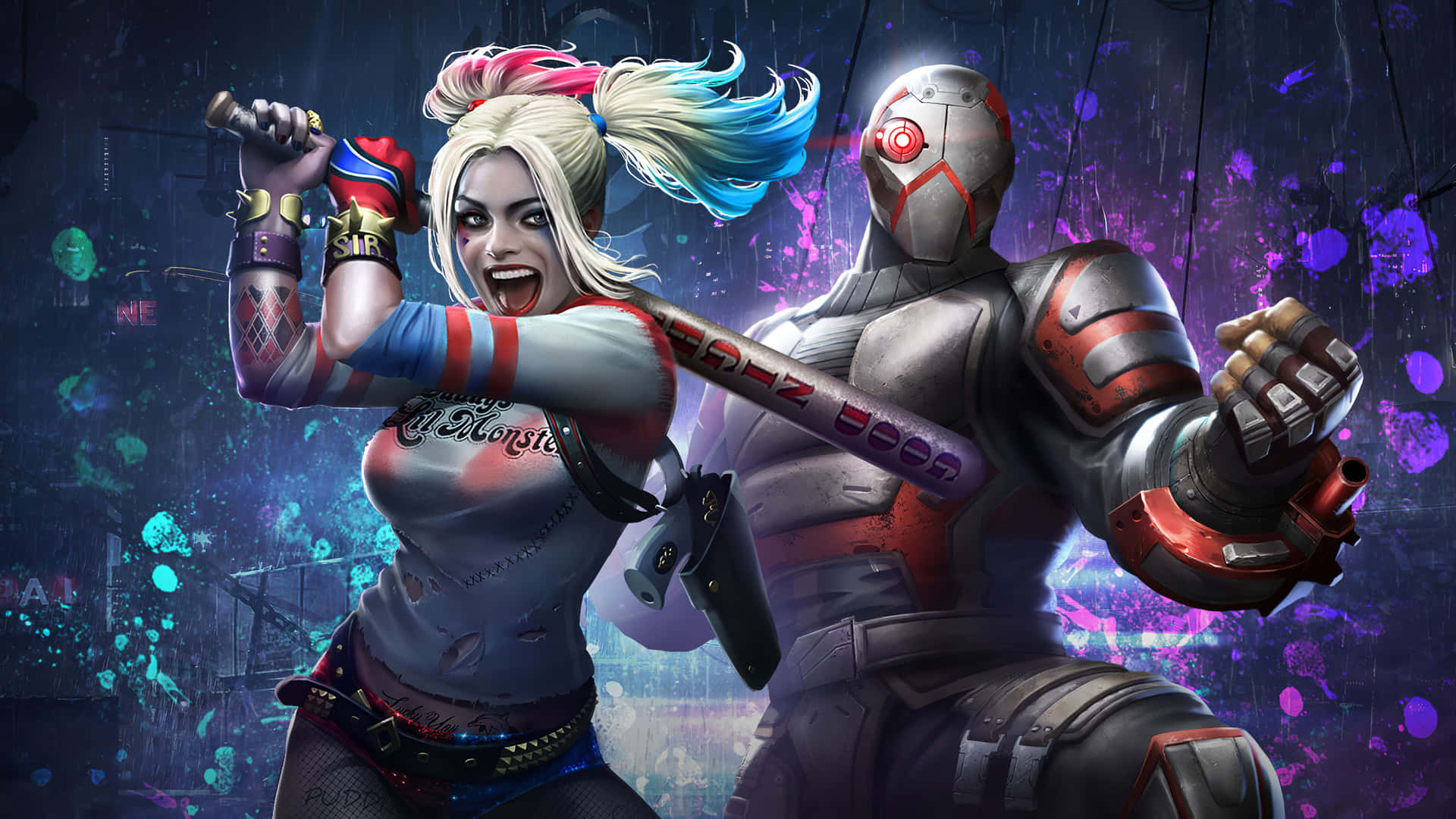 Harley Quinn And Ultron Injustice 2 Background