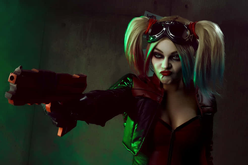 Harley Quinn Battles The Odds In Injustice 2 Background