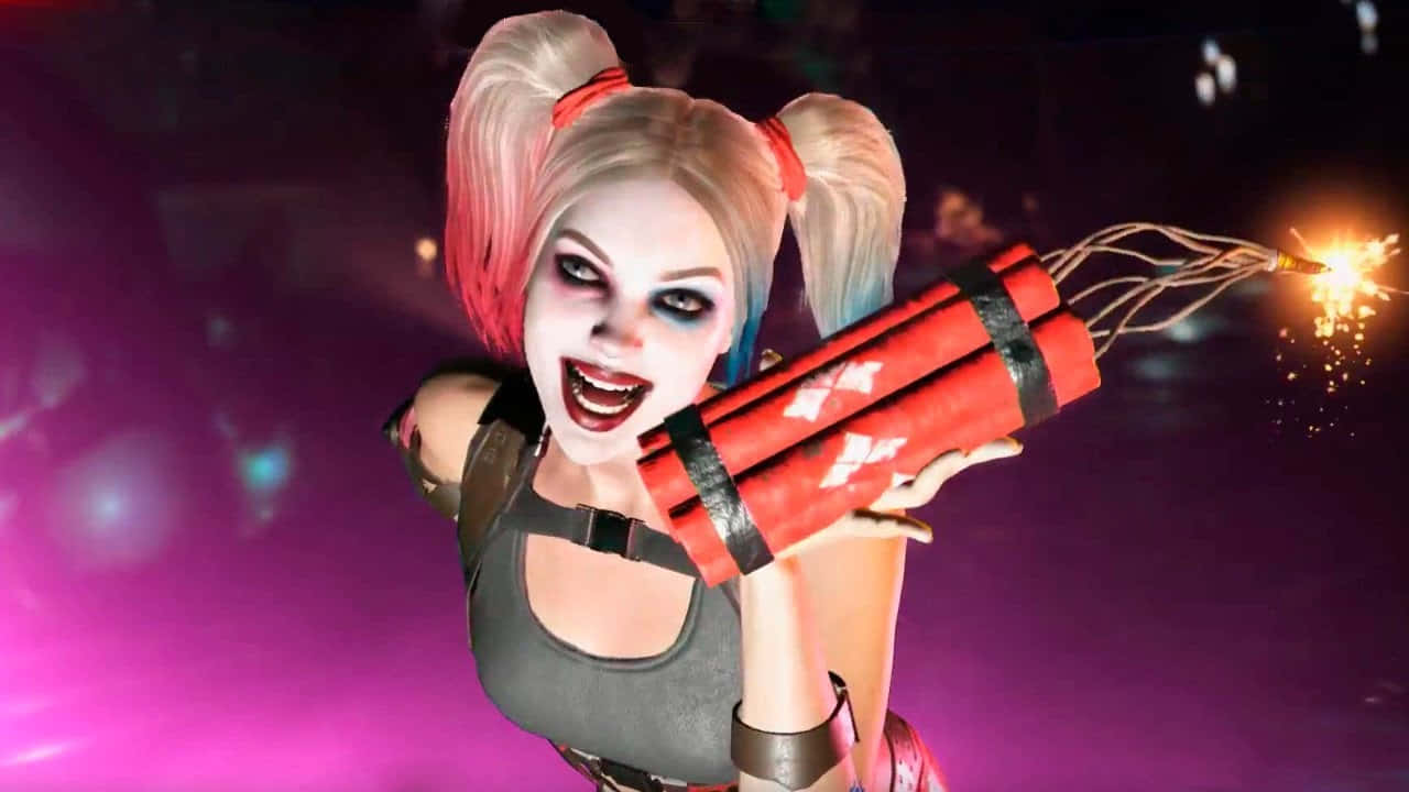 Harley Quinn Fights For Justice In Injustice 2 Background