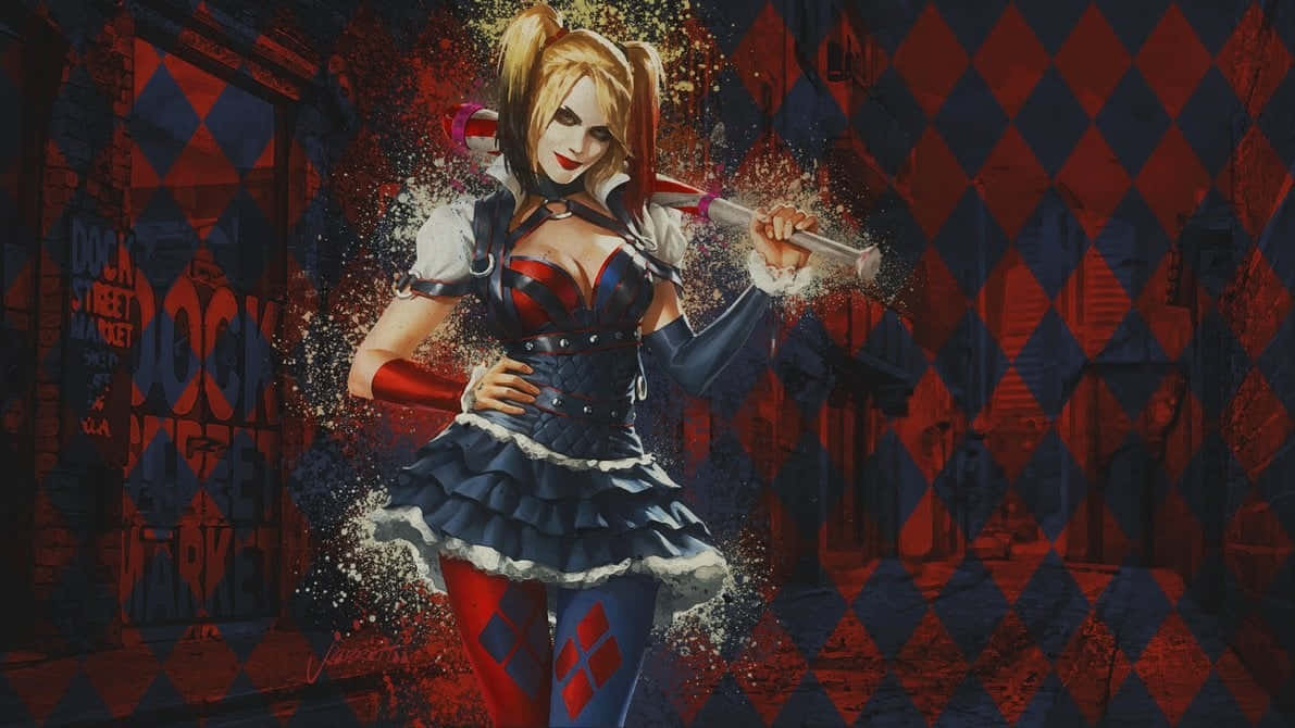 “harley Quinn In Arkham City, Ready To Party”