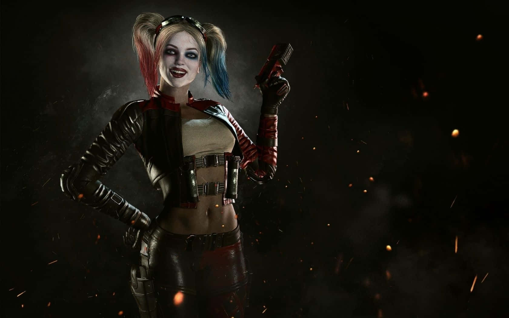Harley Quinn Injustice 2 Black Background Background