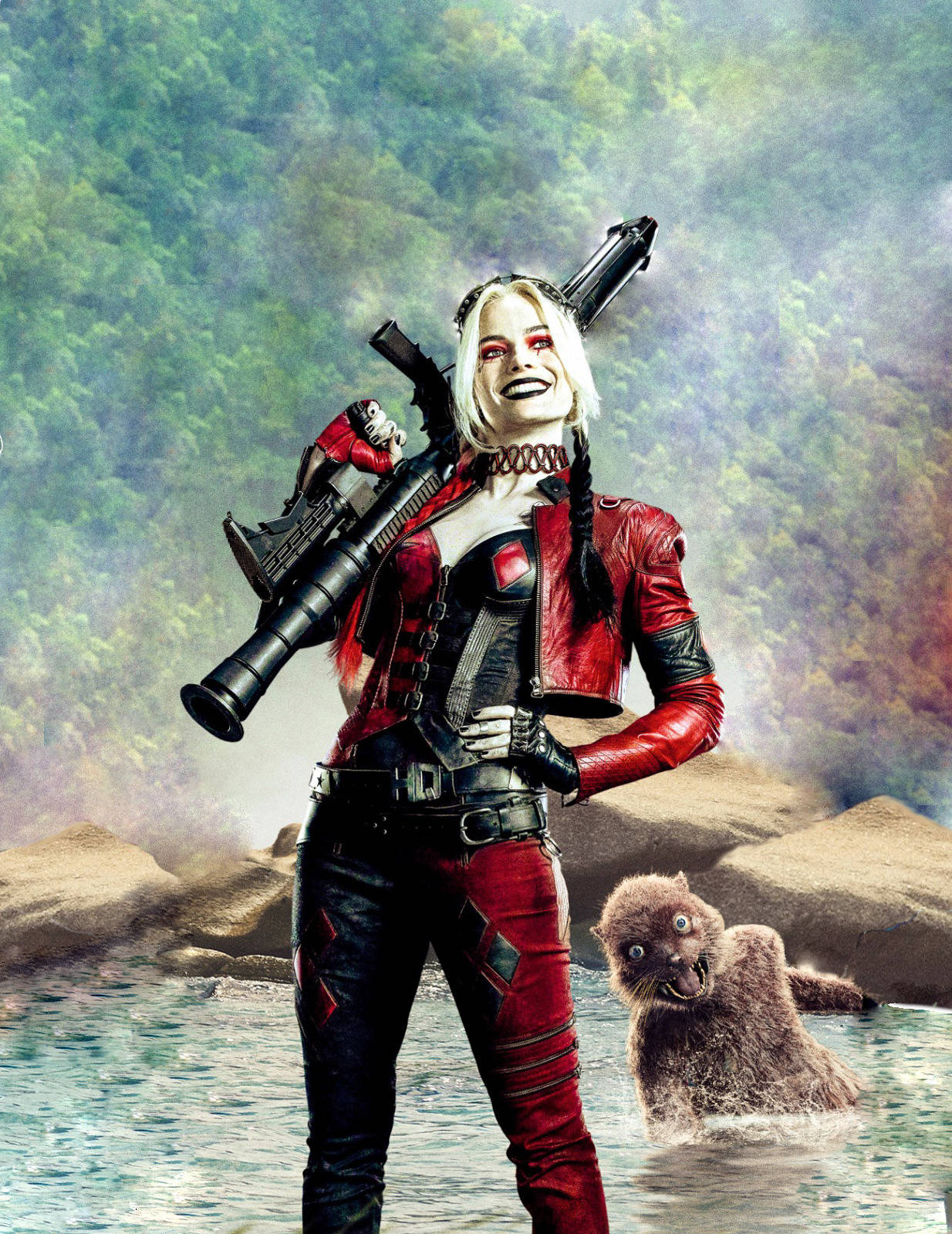 Harley Quinn Looks Ready To Take On The World In Her New Tactical Outfit. Background