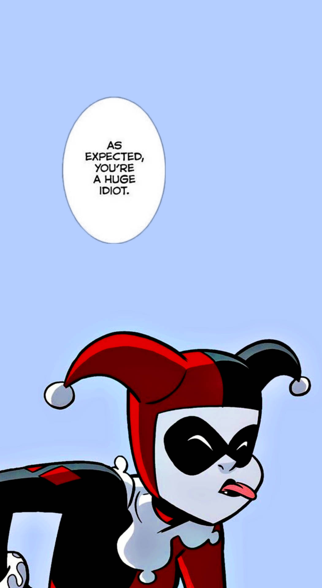 Harley Quinn Phone Chat Bubble Background
