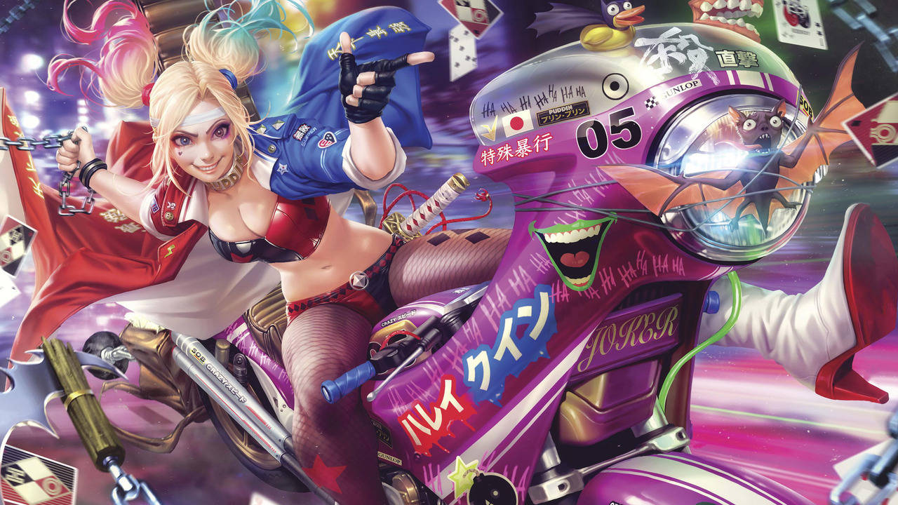 Harley Quinn Takes A Ride In Suicide Squad Background