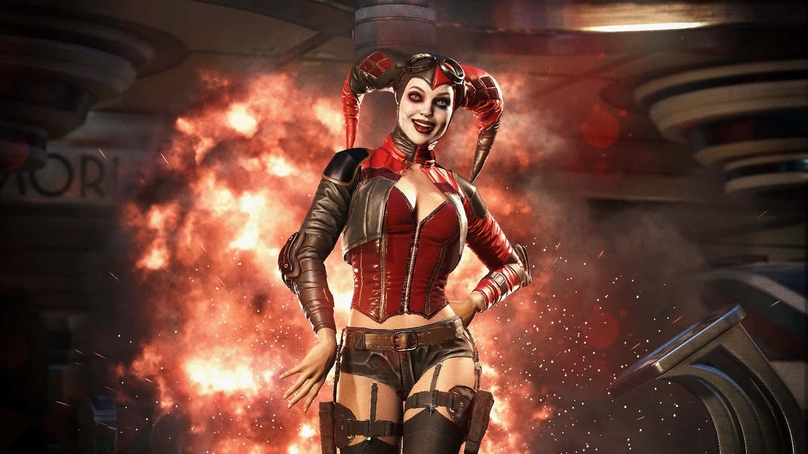 Harley Quinn Takes On Injustice 2 Background