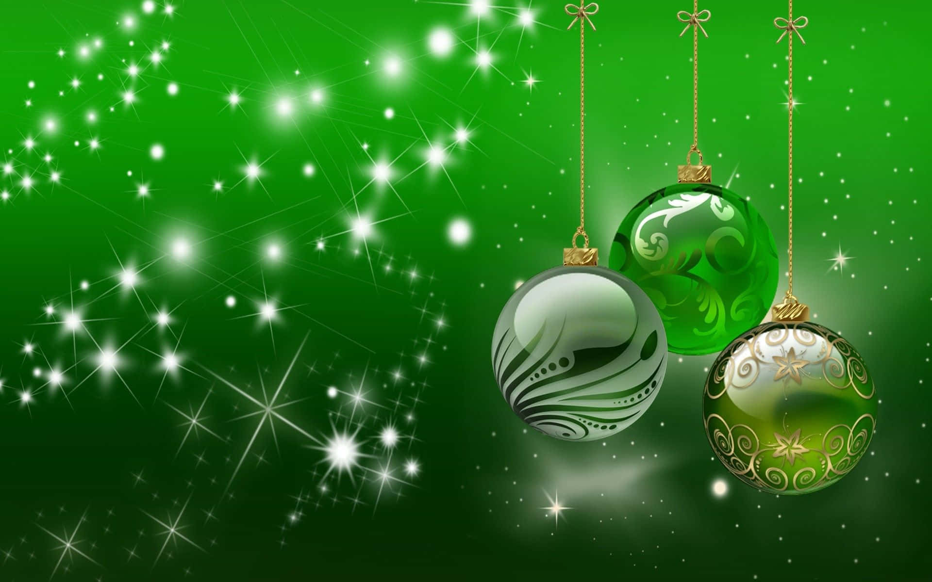 Harmonious Green Christmas Picture Background