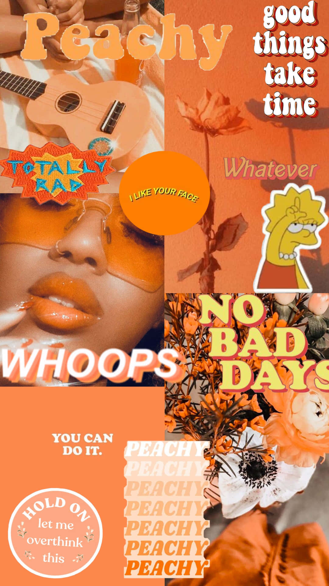 Harmonious Shades Of Orange And Peach Background