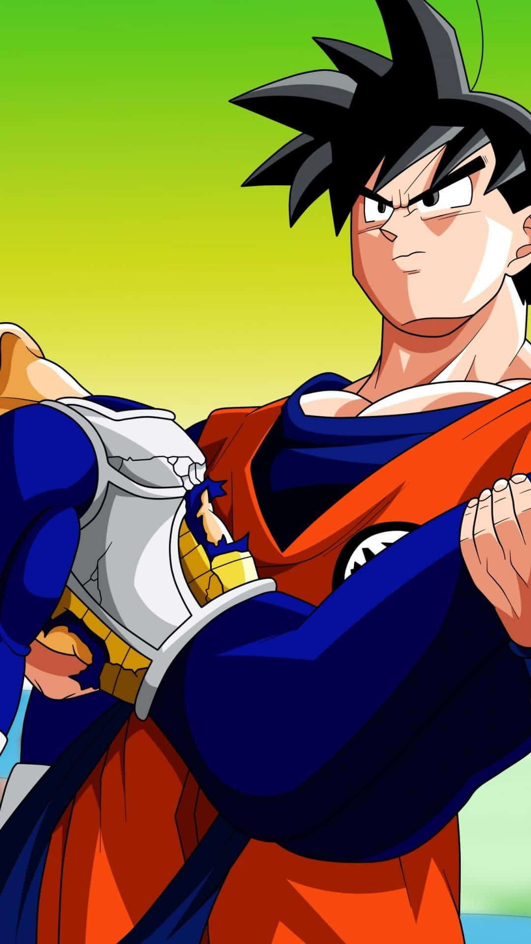 Harness The Power Of Dragon Balls With The Latest Iphone Featuring Dragon Ball Super's Goku And Vegeta. Background