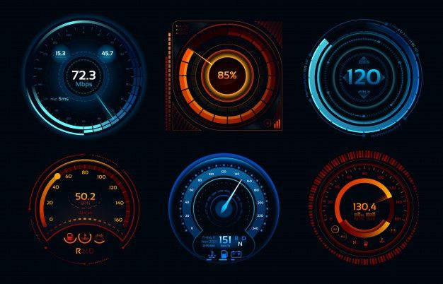 Harness The Power Of Speed - Speedtest Dashboard Illustration Background