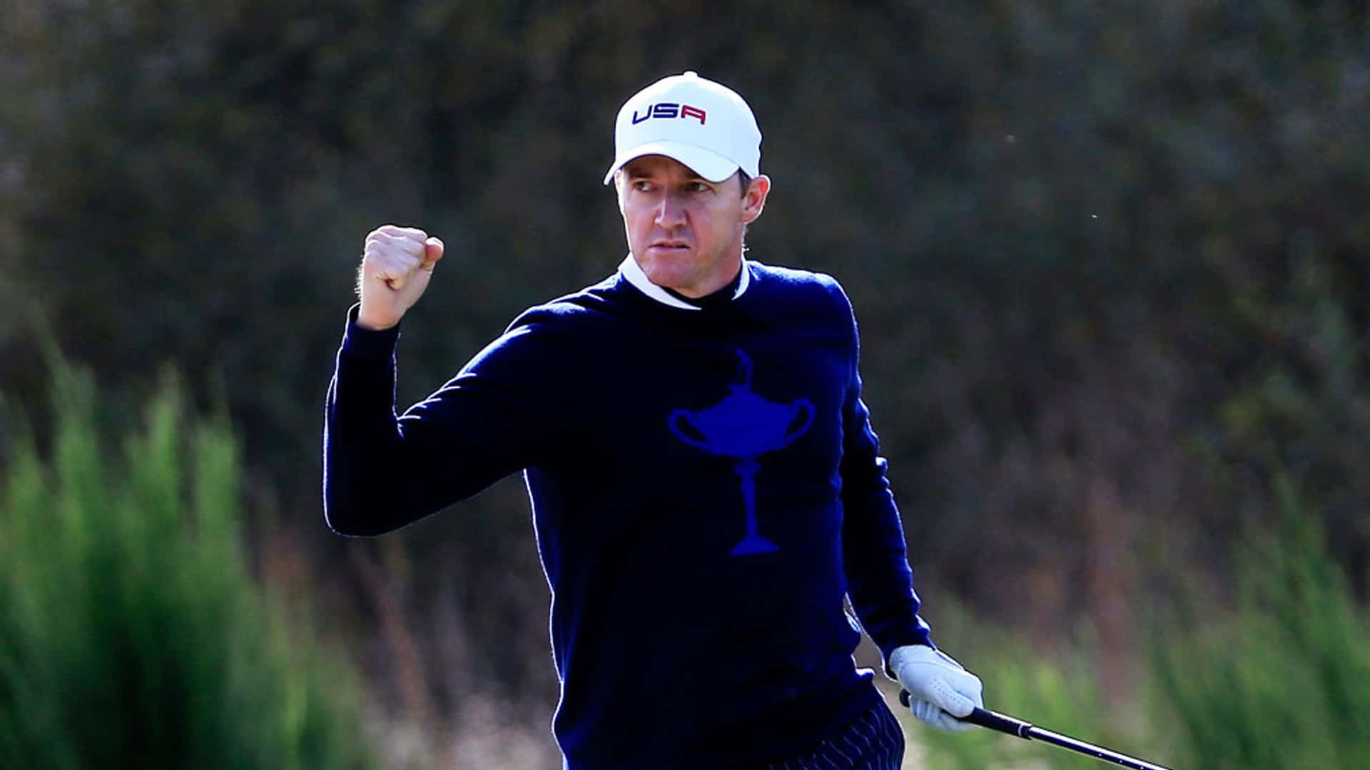 Harrison Frazar In Action On The Golf Course Background