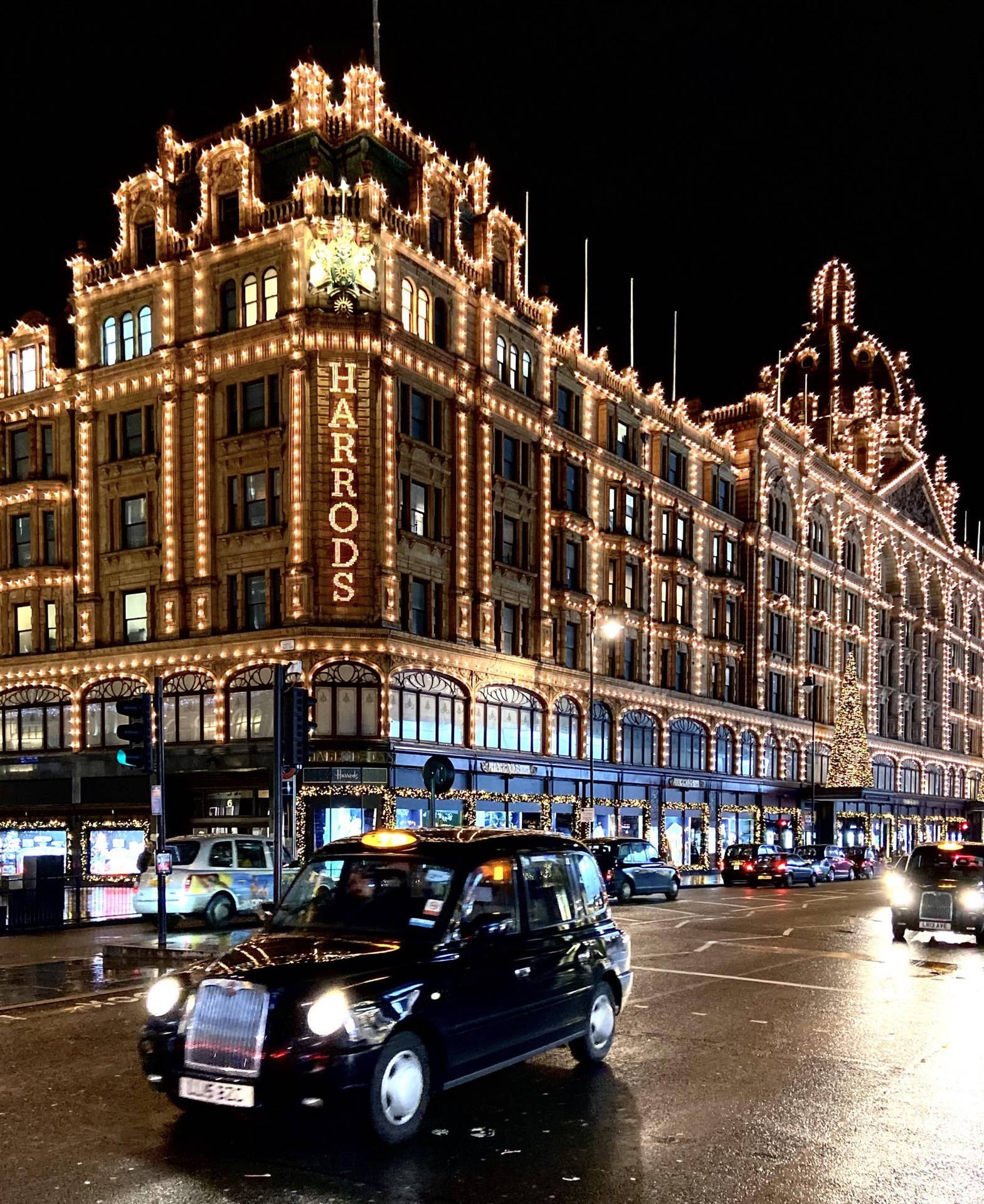 Harrods Black Car Background