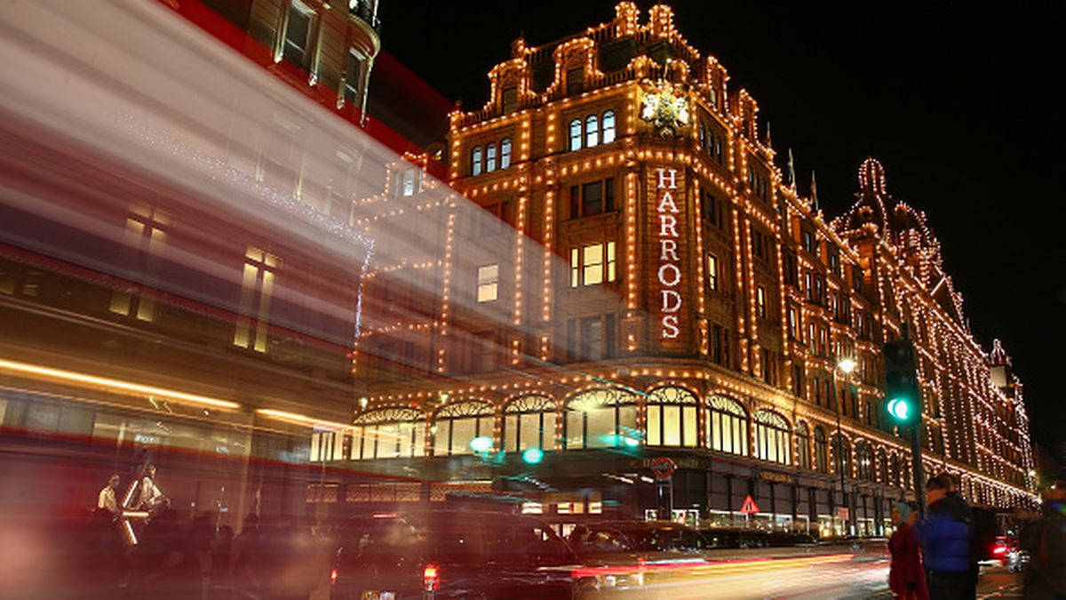 Harrods Bright Lights Night Background