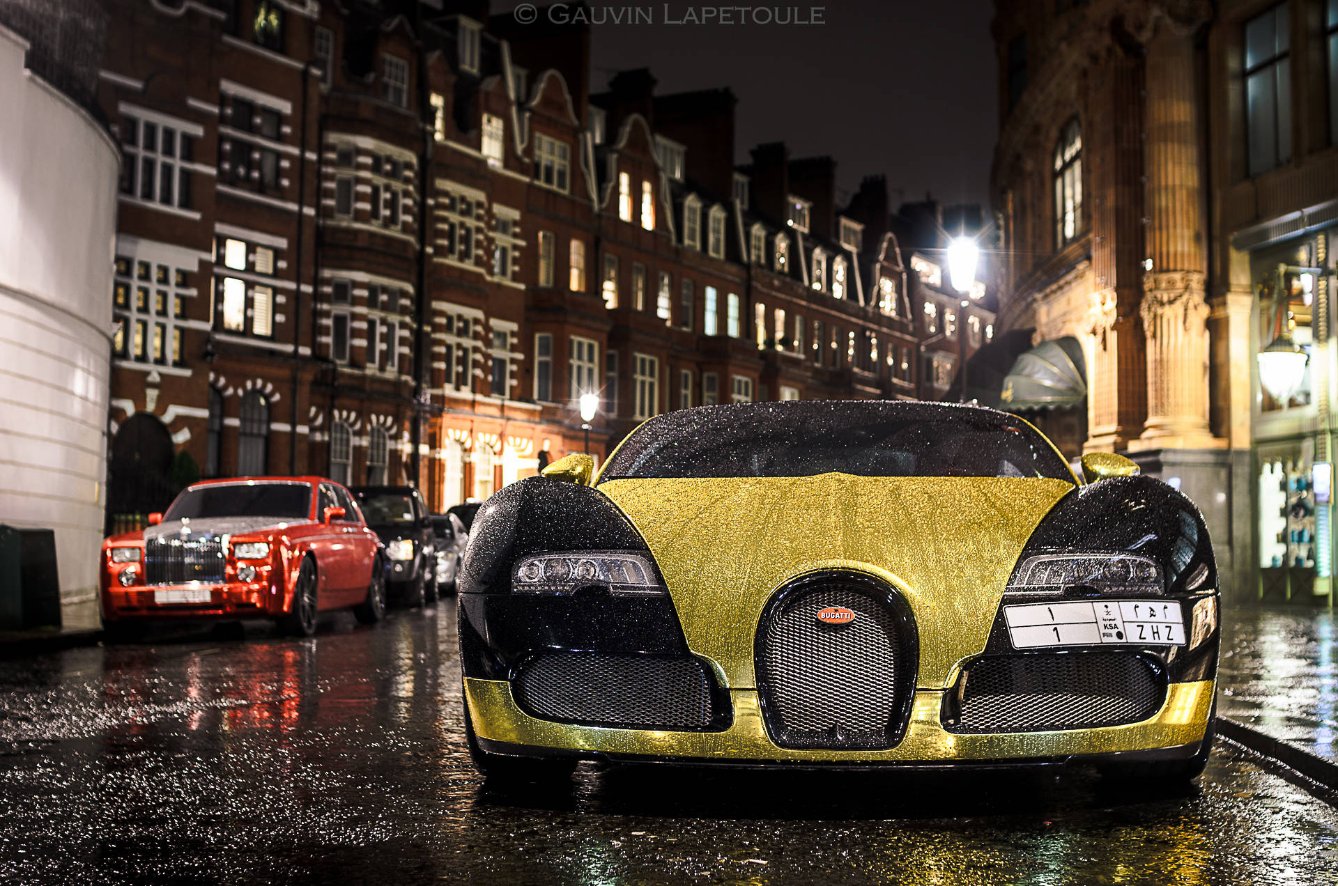 Harrods Yellow Car Background