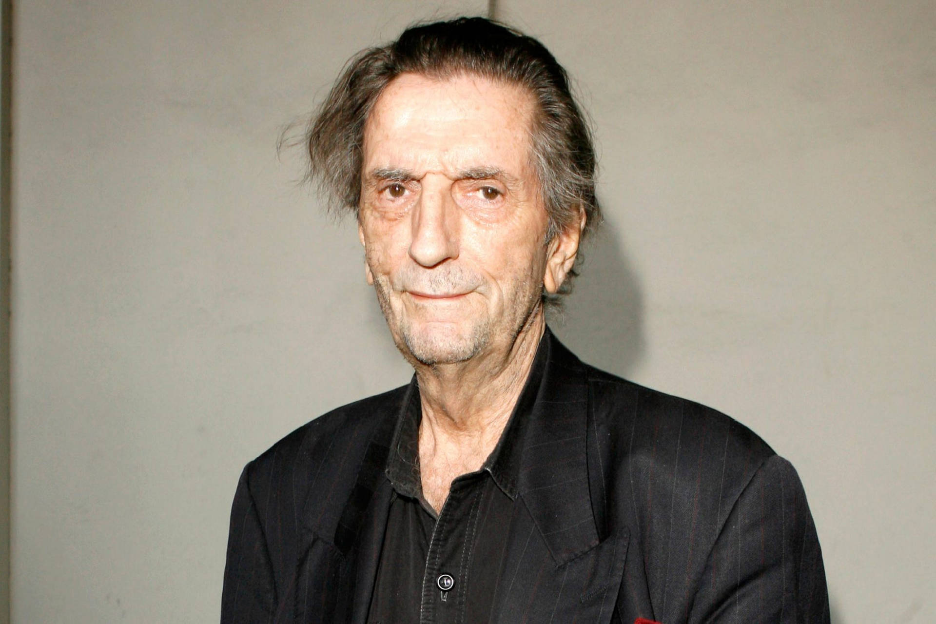 Harry Dean Stanton Casual Smiling Photograph Background