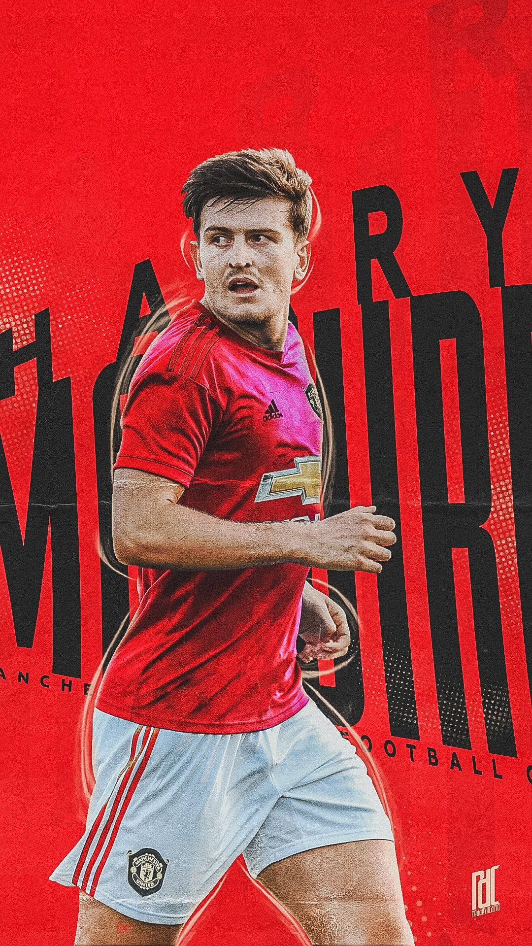 Harry Maguire Candid Running Shot Background