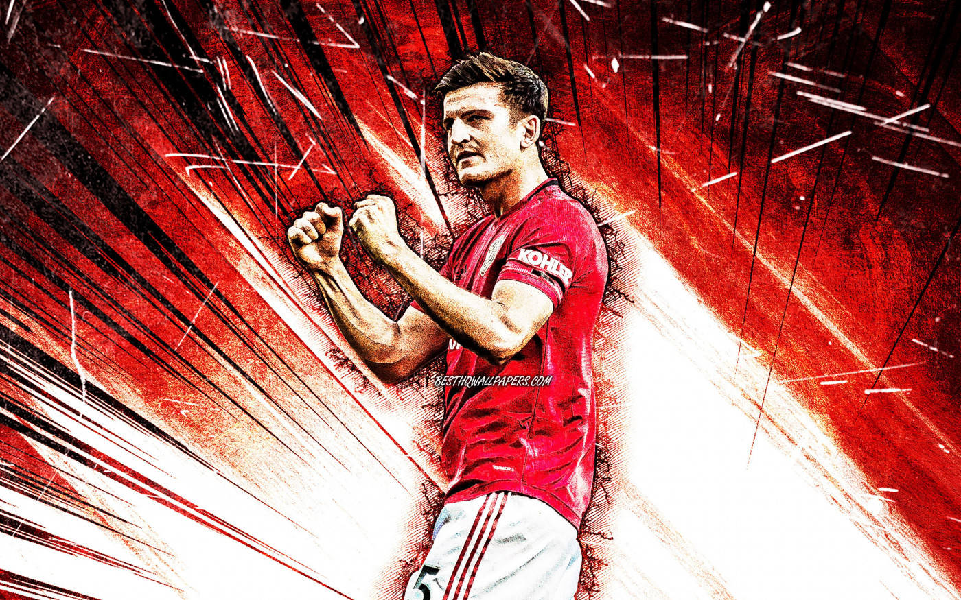 Harry Maguire Cool Red Backdrop