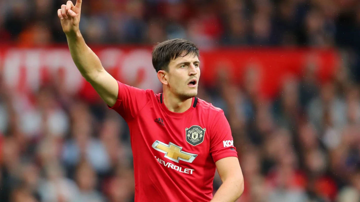 Harry Maguire With One Fist Raised Background