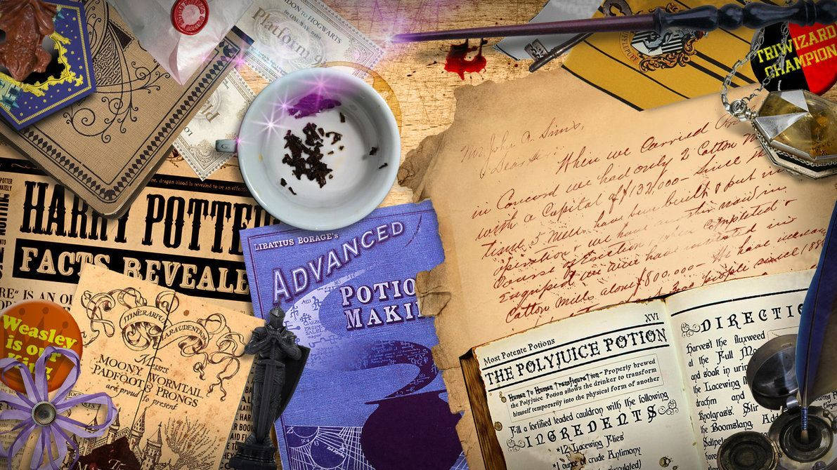 Harry Potter Aesthetic Potion Book Background