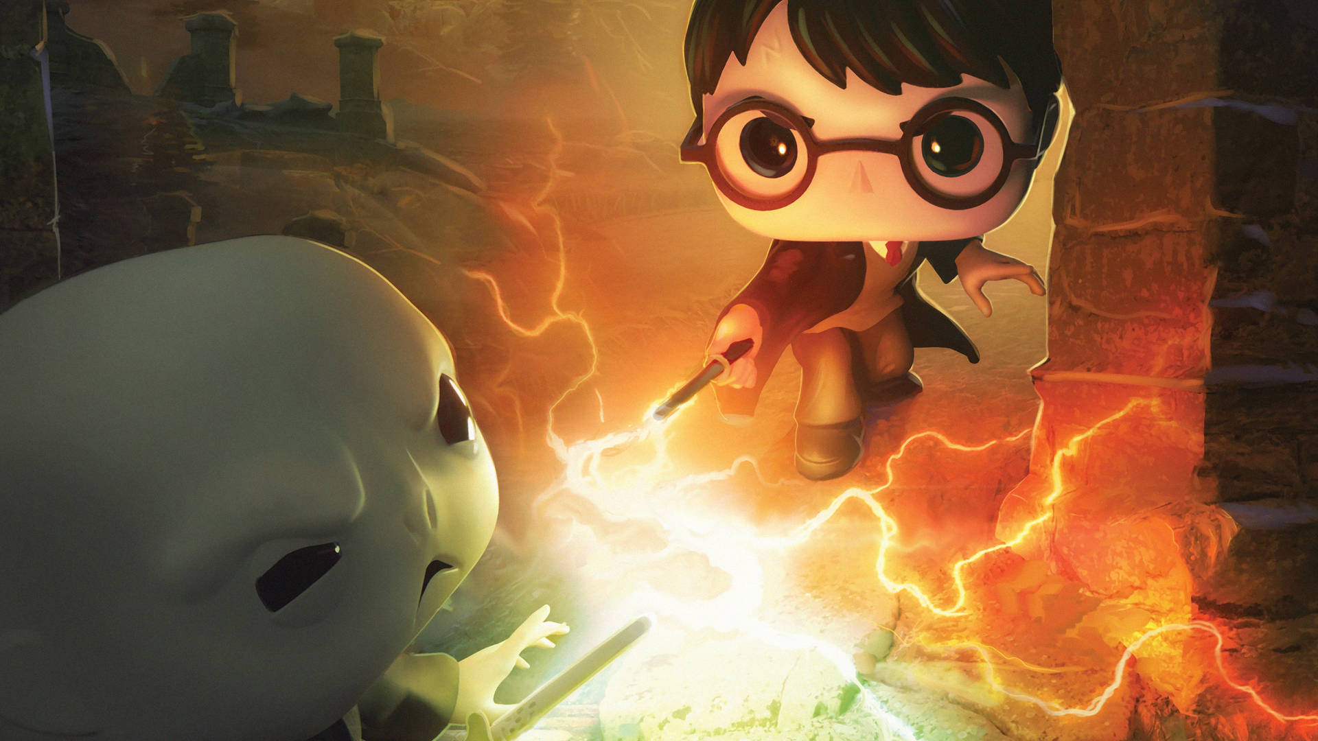 Harry Potter And Voldemort, Together In Chibi Form