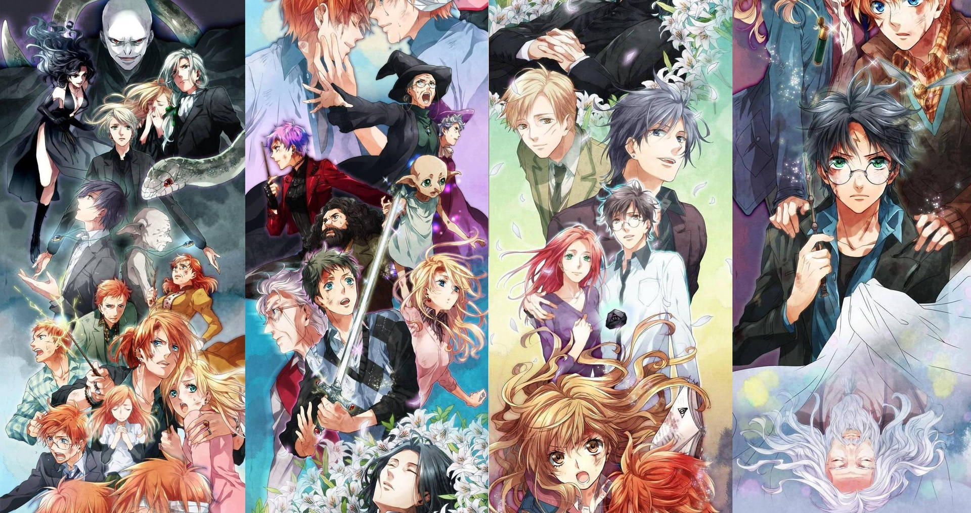 Harry Potter Anime Collage