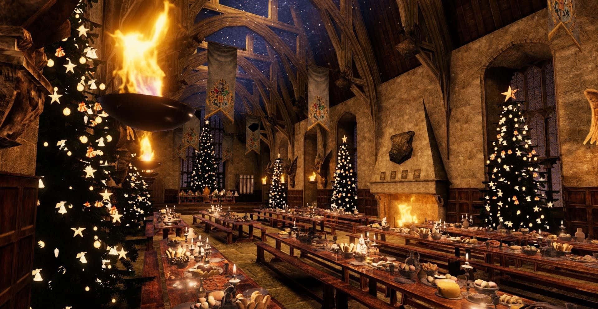 Harry Potter Halloween Christmas Background