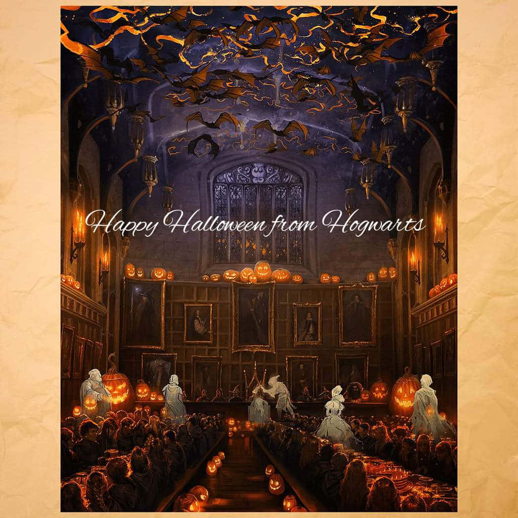 Harry Potter Halloween Greeting Card Background