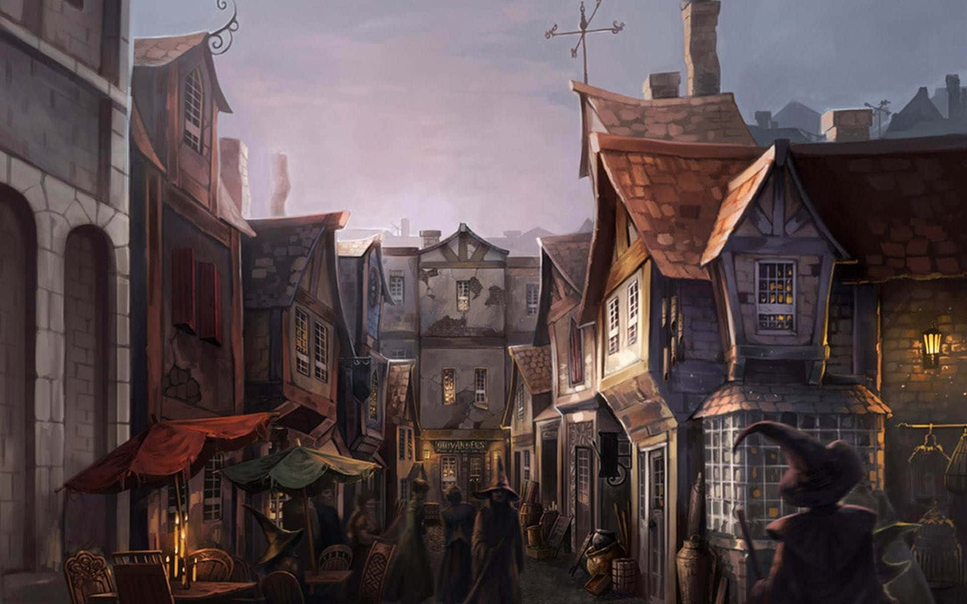 Harry Potter Halloween Houses Background