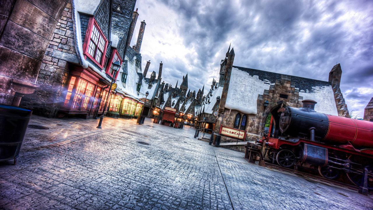 Harry Potter Hogsmeade Village Aesthetic Background