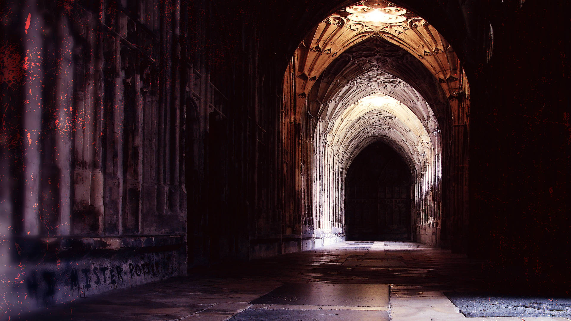 Harry Potter Hogwarts Aesthetic Hallway Background