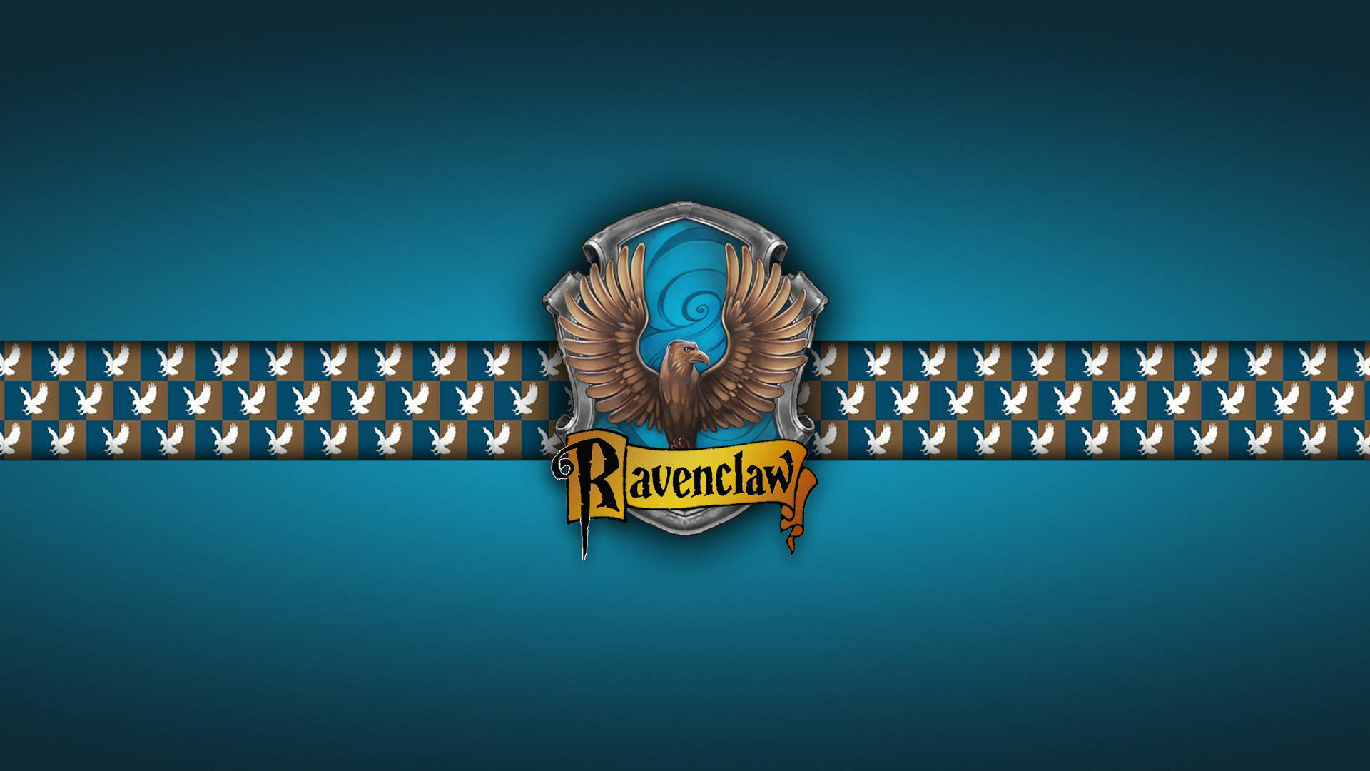 Harry Potter Houses Ravenclaw Blue Background