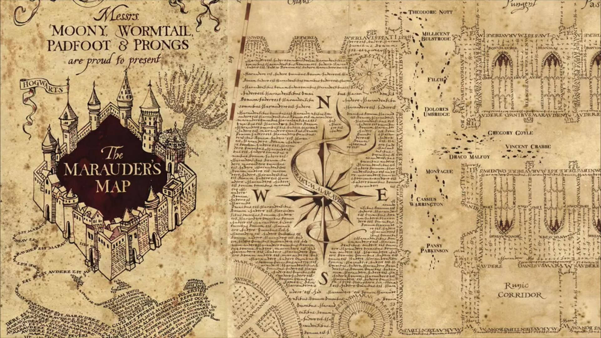 Harry Potter Marauder's Map Aesthetic Background